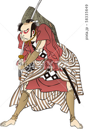 浮世絵 歌舞伎役者 その61のイラスト素材
