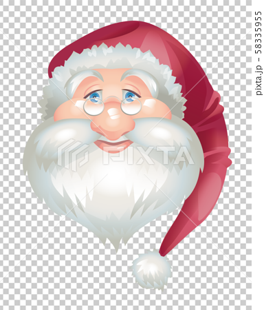 サンタクロース 顔 クリスマス イラストのイラスト素材