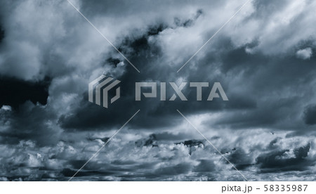 Gray and white cloud abstract background. Sad, 58335987
