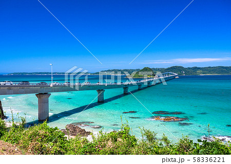 《山口県》夏の角島大橋 58336221