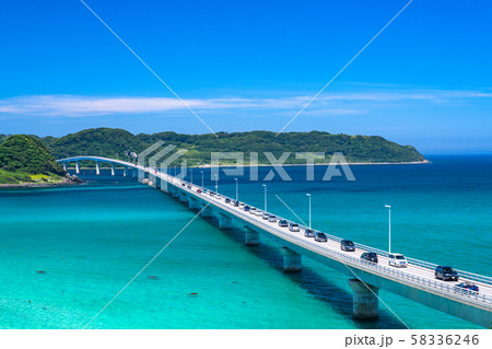 《山口県》夏の角島大橋 58336246