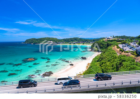 《山口県》夏の角島大橋 58336250