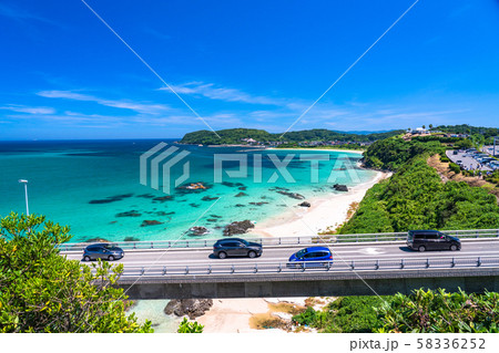 《山口県》夏の角島大橋 《山口県》夏の角島大橋 58336252