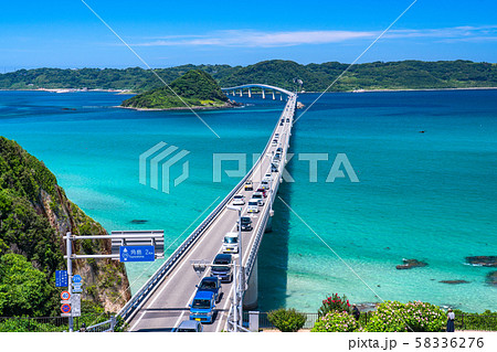 《山口県》夏の角島大橋 《山口県》夏の角島大橋 58336276
