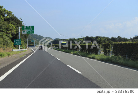 神戸淡路鳴門自動車道上り線、鳴門北IC出口 58336580