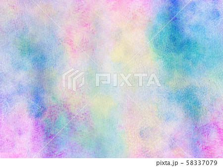 背景素材 水彩テクスチャー 虹色のイラスト素材