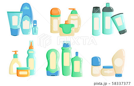 Collection of Cosmetics and Household Chemicals Packaging, Blank Containers, Pump Bottles, Jars 58337377