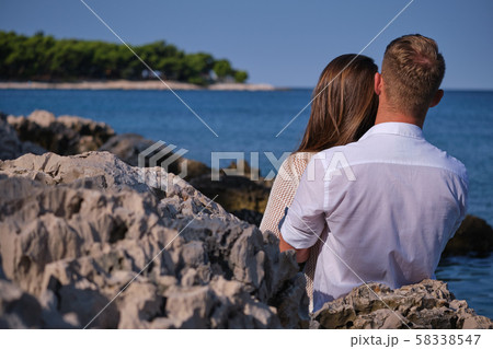 Couple in love having romantic tender moments on 58338547