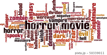 Horror movie word cloud 58339011