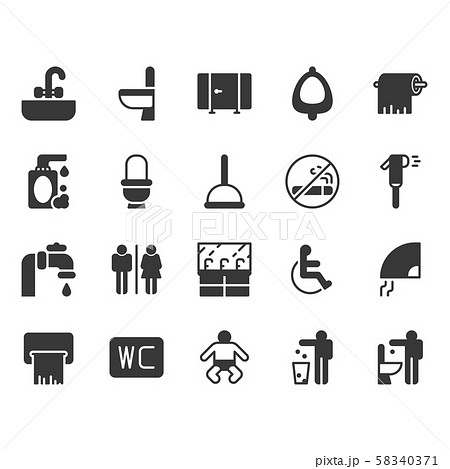 Restroom icon set.Vector illustration Restroom icon set.Vector illustration 58340371
