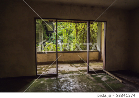 Abandoned and mysterious hotel in Bedugul. Indonesia, Bali Island Abandoned and mysterious hotel in Bedugul. Indonesia, Bali Island 58341574
