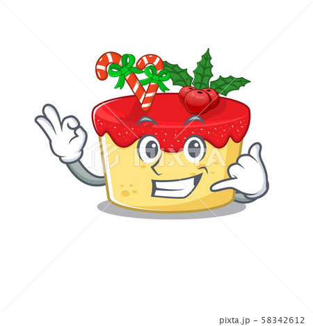 Call me christmas cookies isolated with the character 58342612