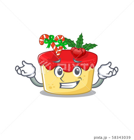 Grinning christmas cookies in a mascot jar 58343039