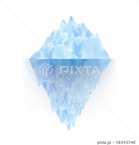 Glacier Ice Rock Floating On Water Waves Vector Glacier Ice Rock Floating On Water Waves Vector 58343546