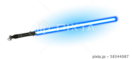Fantasy Weapon Blue Light Laser Beam Sword Vectorのイラスト素材
