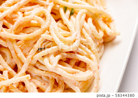 明太子スパゲティサラダ。 58344380