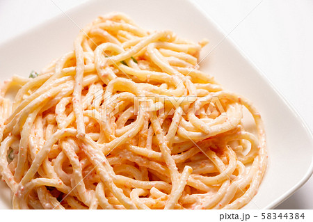 明太子スパゲティサラダ。 58344384