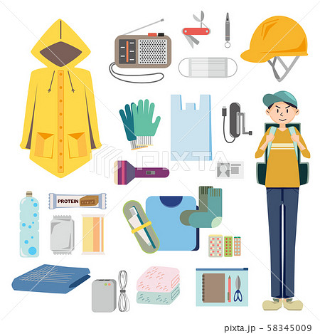 災害&防災避難用品イラスト09 58345009