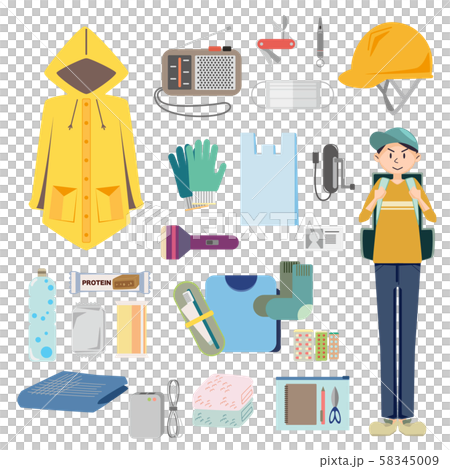 災害&防災避難用品イラスト09 58345009