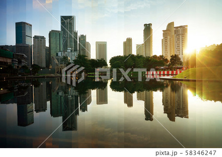 Montage of Kuala Lumpur city downtown night to day Montage of Kuala Lumpur city downtown night to day 58346247