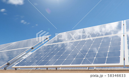 Solar panels. Alternative energy. Renewable energy concept. Ecological, clean energy. Photovoltaic 58346633