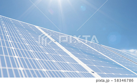Solar panels. Alternative energy. Renewable energy concept. Ecological, clean energy. Photovoltaic 58346786