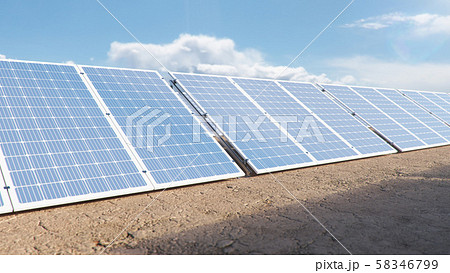 Solar panels. Alternative energy. Renewable energy concept. Ecological, clean energy. Photovoltaic 58346799