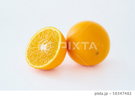 Freshjuicy orange fruit isolated on white background . 58347482