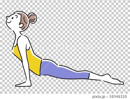 Illustration material: woman, yoga, pose 58348320
