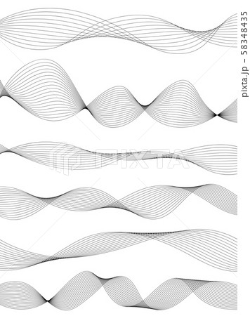 Abstract wave element isolated on white background. 58348435