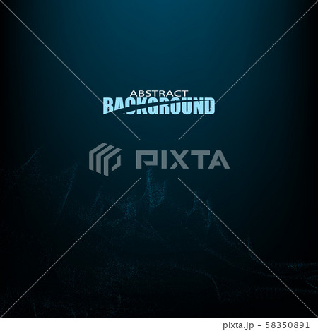 Abstract background with a dynamic waves and particles. 58350891