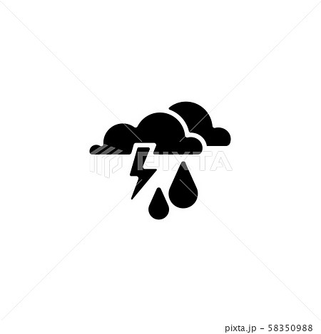 Web icon. Haze (storm), clouds, and rain. Thunderclouds Web icon. Haze (storm), clouds, and rain. Thunderclouds 58350988