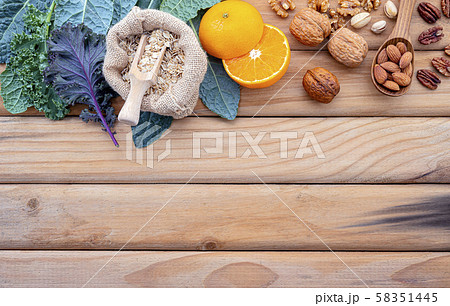 Ingredients for the healthy foods selection. The Ingredients for the healthy foods selection. The 58351445