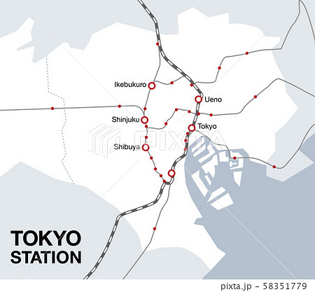 Tokyo 23 Wards Map Map Illustration Map Material Stock Illustration