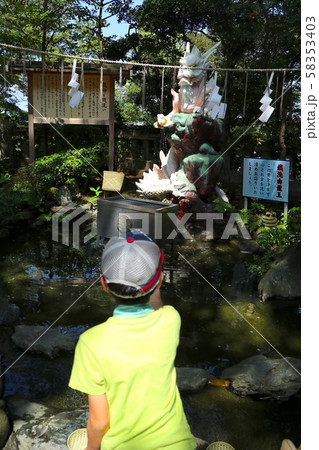 銭洗い白龍王 白龍池 江島神社　江の島 58353403