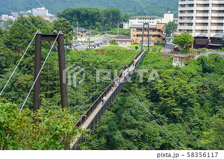 栃木県日光市　鬼怒楯岩大吊橋　（8月） 58356117