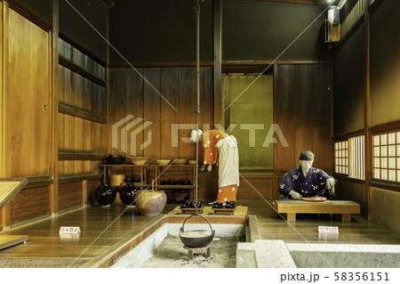 一乗谷朝倉氏遺跡 復原町並 復原武家屋敷 福井県福井市 一乗谷朝倉氏遺跡 復原町並 復原武家屋敷 福井県福井市 58356151