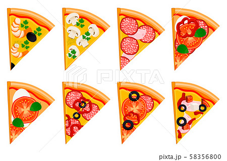 Illustration Logo For Whole Round Hot Pizzaのイラスト素材