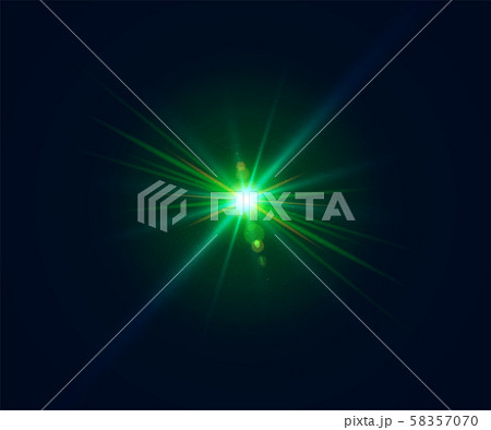 Glowing lens flare. Glare light effects with bokeh 58357070