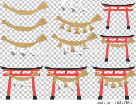 Illustration material torii 58357666