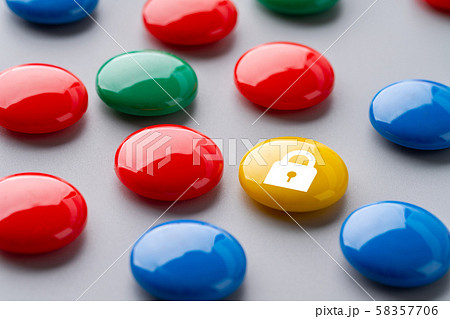 Cloud icon on colorful cube with hand 58357706
