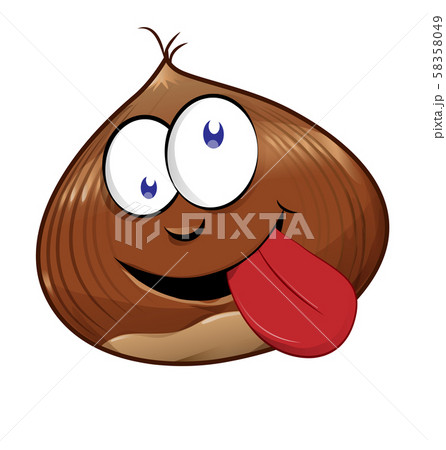 funny chestnut character mascot isolated on white 58358049