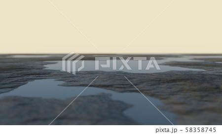 Abstract background. Ground with water against the sky 58358745