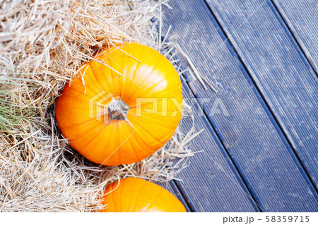 Pile of pumpkins sold at a market  for halloween. 58359715