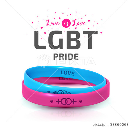 LGBT Pride. Bracelets for gay, lesbian or bisexual 58360063