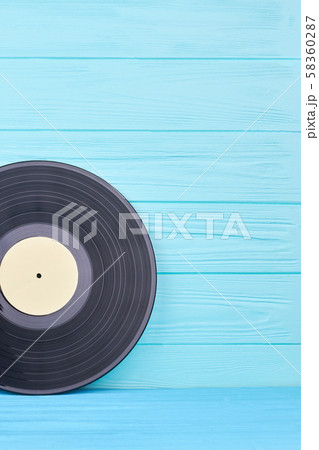 Black long play vinyl record. 58360287