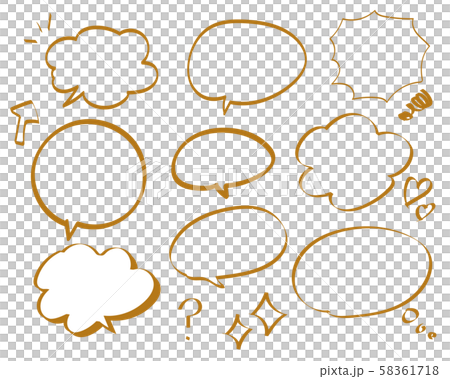 吹き出し コメントのイラスト素材