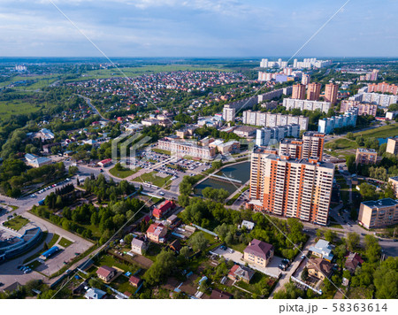 Aerial view of Chekhov cityscape Aerial view of Chekhov cityscape 58363614