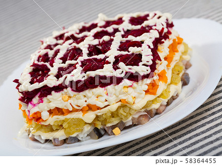 Herring under fur coat 58364455