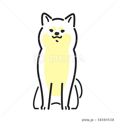 犬 ポーズ 表情 １匹 柴犬のイラスト素材